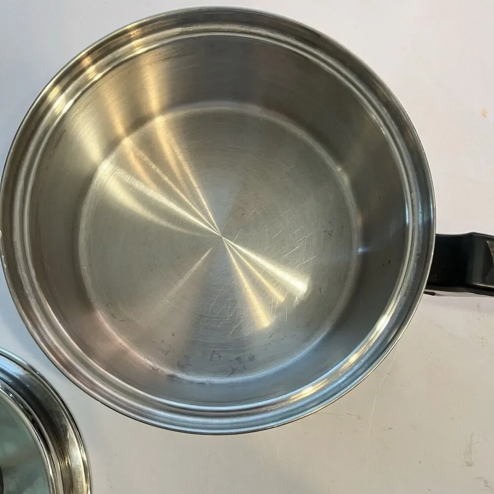 Royal Prestige 7 Ply SS Titanium Silver Alloy Copper 2 Quart Sauce Pan 7.5” &Lid